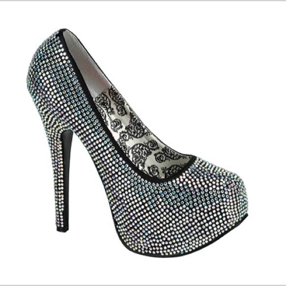 Bordello rhinestone heels